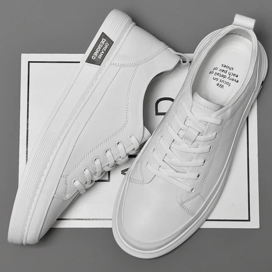 Genuine Leather Men Shoes High Quality Man Sneakers Luxury Brand Oxford Shoes Fashion Male Casual Shoes Skateboard New Footwear