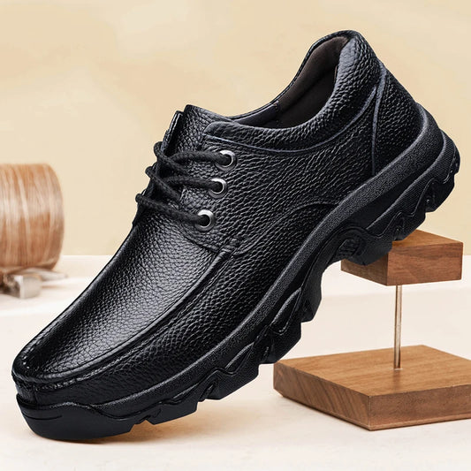 Four Season Soft-sole Oxford Shoes Genuine Leather Men Casual Shoe Anti-slip Walking Shoes Fashion Man SneakersBusiness Footwear