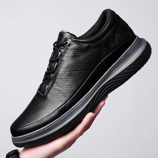 Genuine Leather Men's Casual Shoes Outdoor Running Shoes Non-Slip Male Sneakers Light Men Tenis Masculino Leisure Walk Trainers
